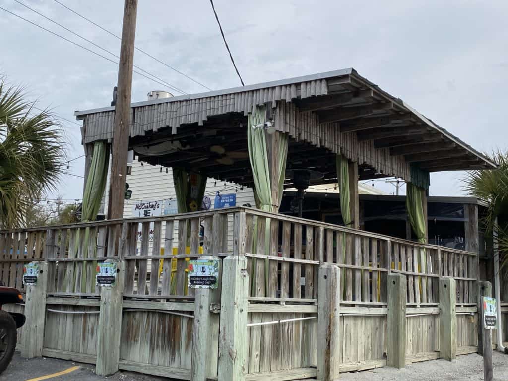 McConkeys beach shack restaurant on Edisto Island