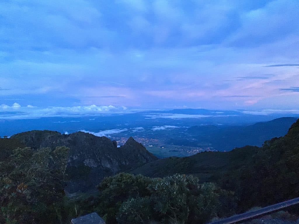 View from the top of a volcano in Boquete, Panama